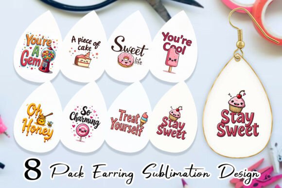 Download Sweet Retro Kawaii Earring Blanks - Blanks Collection
