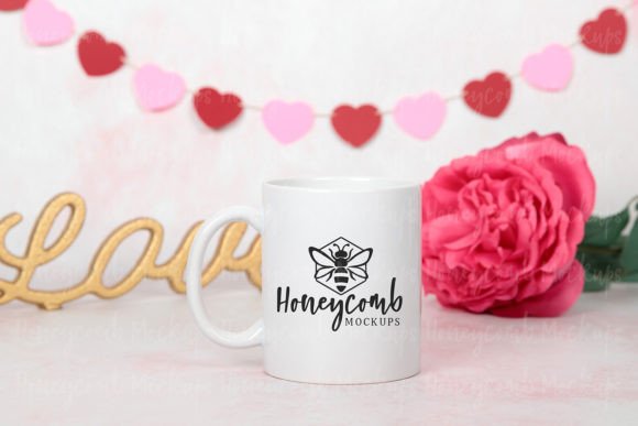 Download White 11oz Mug Mockup, Valentines Mockup - Premium Bundle