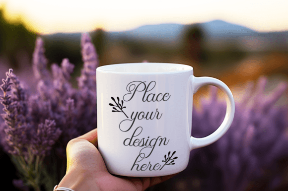 Download White Coffee 11oz Mug Mockup Floral Photo - Premium Bundle